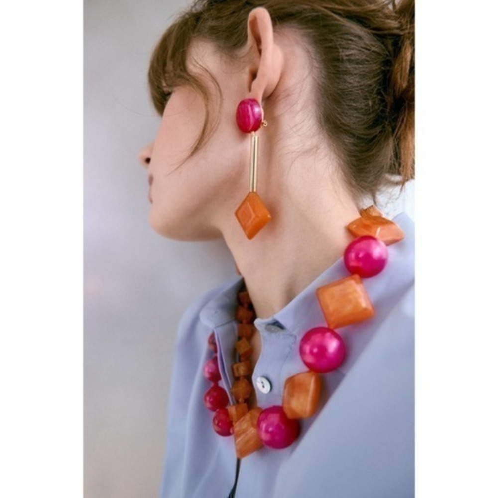 Zara solid color resin earrings 4548/054